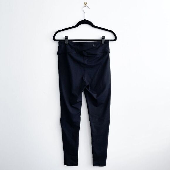 NWOT Carly Jean Los Angeles Womens Mid-Rise Split hole Legging Black Large - Picture 3 of 11